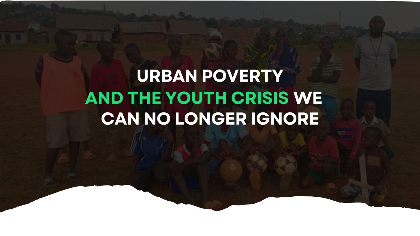 White Green and Black Modern Charity Presentation