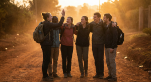 Young youth volunteers in Wakiso uniting to support Fecane Child Foundation community programs.